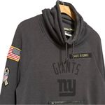 Nike  Size M Charcoal Gray NFL NY Giants Salute To Service Cowl Neck Sweatshirt Photo 2