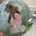 Too Faced Clear Makeup Bag Beach to The Streets Plastic Round Handles Pink Small Photo 7