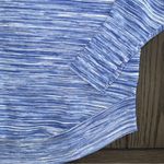 Aerie  Offline Oversized Sweatshirt Ribbed Quarter Zip Blue Space Dye Size Small Photo 3