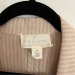 Caslon  Linen Blazer Jacket sz XS Striped Boyfriend Neutral Beige Photo 3