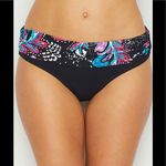 Anne cole  black floral bikini. L-top/M-bottom. NWT Photo 8