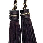 Double Brown Suede Leather & Gold Chain TASSELS for Handbag Purse Luggage FOB Photo 0