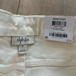 Style & Co NWT  Floral Flower Patch Mid Rise Straight Leg Mom Jeans Sz 12 Photo 4