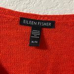 Eileen Fisher Organic Linen Cotton Blend V Neck Long Sleeve Sweater Red Size XL Photo 2