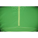 Kyodan  Ladies XS 1/4 Zip Athletic Top Green Yellow Striped Running Long Sleeve W Photo 3