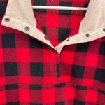 Entro  Buffalo plaid red black 1/4 snap pullover fleece medium pockets fall Photo 2
