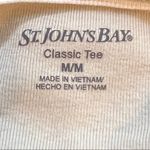 st. john's bay St. John’s Bay Classic Tee Size Medium Tan Color with a Crewneck & Long … Photo 3