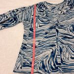 Lola Australia Twenty Shirt Animal Swirl Navy Print Cotton Coastal Resort Boho Blue Size L Photo 6