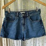 PacSun Women's 100% Cotton Dark Indigo 5 Pocket Denim Jeans Mom Shorts 26 Photo 1
