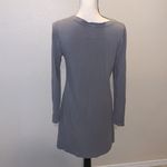 Lou & grey  grey v-neck stretchy long sleeve mini dress Photo 4