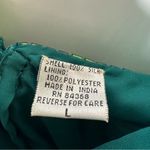 Laurence Kazar Vintage 100% Silk Green Beaded Sequin Gown Size Large Photo 8