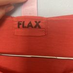 Flax 100% Cotton Casual Long Sleeve Coral Red Orange Shirt Photo 1