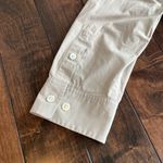 Theory  Jullitah B Split-Front Poplin Tunic Dress 3/4 Sleeve Tan Neutral Size 2 Photo 9