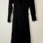 AFRM Women’s Kendra Notch Lapel Wrap Midi Dress Black Size XS NWOT Photo 1