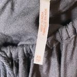 Free People  Shirt Womens XS Gray Boho Peasant Crochet Lace Tassel Long Sleeve Photo 6