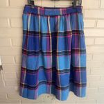 Diane Von Furstenberg Vintage  Plaid Wool Skirt Pink Purple Academia 14 Photo 7