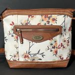BOC Womens Faux Leather Handbag Floral‎ Shoulder Strap Cross Body Zip Pockets Photo 0