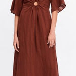 ZARA   Maxi leght Dress with Ring Detail orange size L Photo 0