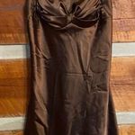 Sl Fashion Brown Silky Bridesmaid Dress Photo 4