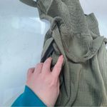 Rachel Zoe Olive Green Crepe Cotton Jumpsuit Wide leg pants - Size 10 Photo 9