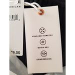 Good American Wide Rib Shine Seamless Compression Leggings Black S/M 1/2 Photo 4