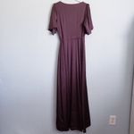 Baltic Born  Vara Espresso Satin Maxi Wrap Dress Photo 5