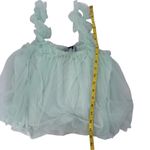 Sunday in Brooklyn Anthropologie Mint Green Tulle Ruffle Tank Top. XS Photo 5