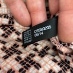 The Limited Black Pink White Sheer Print Ruffled V-Neck Long Sleeve Blouse M Photo 12