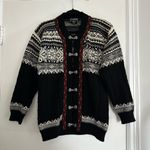 Nor Wear 100% Wool. Small Casual Women's Wool Cardigan Nordic Ice Wear Sweater Black Photo 0