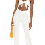 Camila Coelho Womens XXS Ivory Sophia Pants Cropped Flare New Ribbed Photo 3