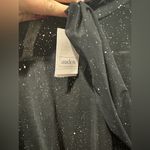 NWT Black Sheer Glitter bodysuit Size L Photo 5