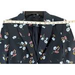 Cynthia Rowley Blazer Jacket S Blue Floral Stretch One Button Feminine Romantic Photo 4