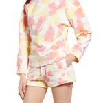 BP NWT Yellow & Pink Tie Dye Long Sleeve Crew Neck Sweater Size M Medium Marble Photo 0