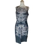 David Meister SZ 12 Printed Knee-Length Dress Photo 4