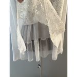 Sundance Crochet Top Size M White Layered Tunic Fairy Boho Whimsy Coquette Size M Photo 2