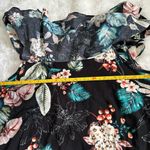Magnolia Black Floral Mini Dress Orange Size M Photo 4