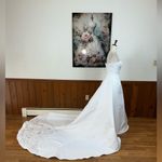 Michaelangelo Fabulous NEW Vintage 90s  Embroidered Satin Wedding Gown! Photo 4