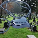 Stainless Heart Cremation Necklace Silver Photo 1