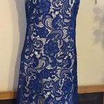 Lily.J London royal blue high neck lace dress Size M Photo 0