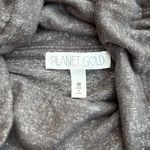 Planet Gold  Cowl Neck Pullover Tunic Top Grey Womens Size Medium Kangaroo Pocket Photo 7