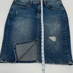 Gap Womens Jean Skirt Distressed Straight Denim Knee Length Blue Size 6/28 Photo 5