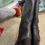 Antonio Melani Floral Embossed Leather Square Toe Cowboy Heeled Boots Size 8.5 Photo 3