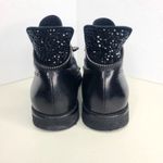 Nursace Womens Black Leather Slip On Rhinestone Ankle Boots Booties‎ Sz EU 37 Photo 5