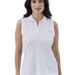 CHAPS Womens Sleeveless Polo Shirt Size XXL White New Photo 0