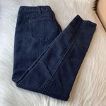 Free People Blue Pin Stripe Low Rise Skinny Jeans Size 26 Photo 0