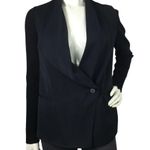 Vince  Draped Blazer with Ribbed Knit Sleeves Size 0 Photo 4