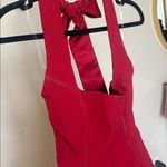 House Of CB  S Tall  'Loulette' Red Halter Neck Bow Mini Dress NWOT Photo 11