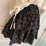Chelsea and Violet EUC Black Dainty Floral Skirt sz Large Photo 8