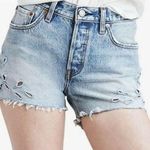 Levi's  Floral Cutout Denim Shorts Size 29 Photo 0