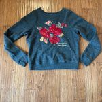 Abercrombie & Fitch  New York grey embroidered floral sweatshirt m Photo 1